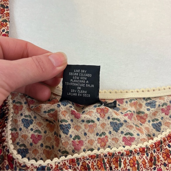 Y2K CDC Rampage Gypsy Milkmaid Wench Micro Floral Midi Dress 10 NWT Whimsy - Picture 8 of 12